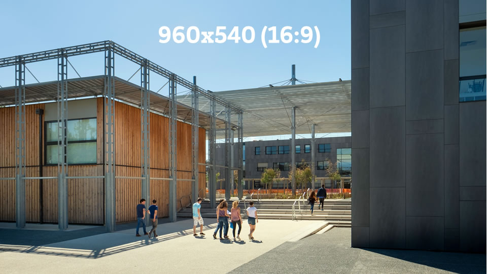 Façade du bâtiment A4N à Talence