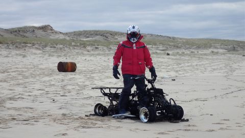 Recul du trait de  ̶c̶o̶k̶e̶  côte © Stéphane Bujan/UMR EPOC